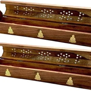 Dark Brown Coffin Style Box Incense Burner