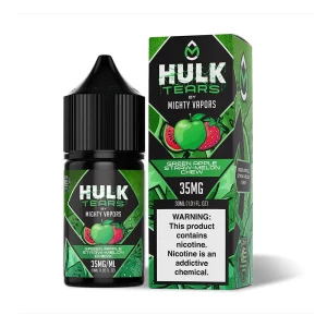 Green Apple Straw-Melon Chew | Mighty Vapors Hulk Tears Salts | 30mL