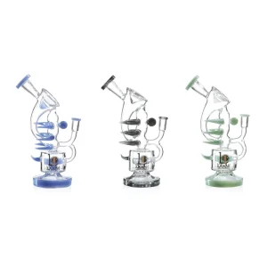Lookah (Dab Rig) 11″ Recycler Double Chamber Spur Water Pipe