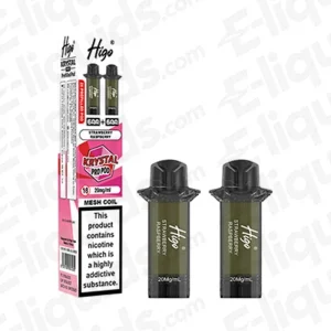 Higo Krystal Pro 600 Strawberry Raspberry Prefilled Pods 2 Pack