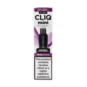 Raspberry Blackcurrant Cliq Mini Prefilled Pod + Refill by Avomi