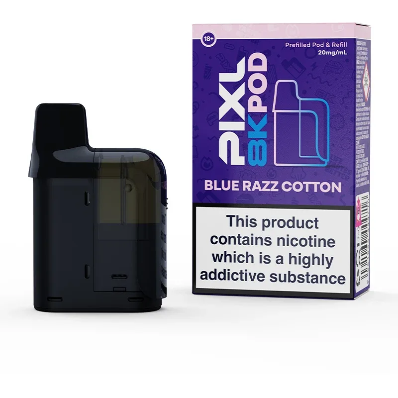 Pixl 8000 - Blue Razz Cotton Refill Pod