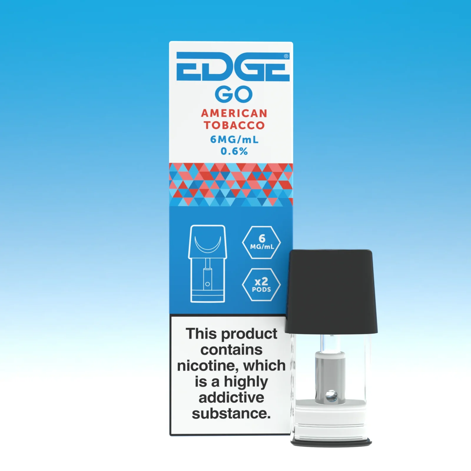 EDGE GO Prefilled Vape Pods - American Tobacco - Pack of 2 - Image 2