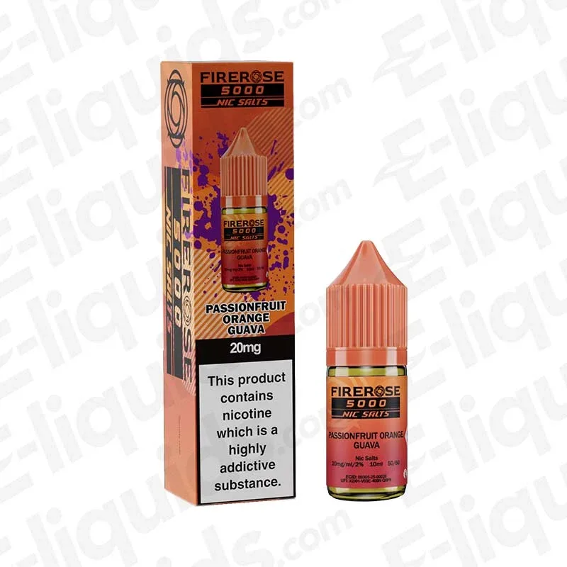 Elux Firerose 5000 Passionfruit Orange Guava Nic Salt - Image 2