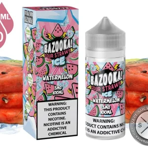 Ice Watermelon BAZOOKA SOUR STRAWS 100ml
