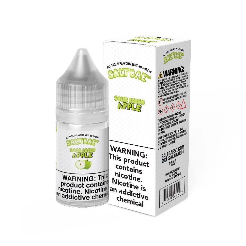 Sour Green Apple Salt Bae 50 Salts 30mL