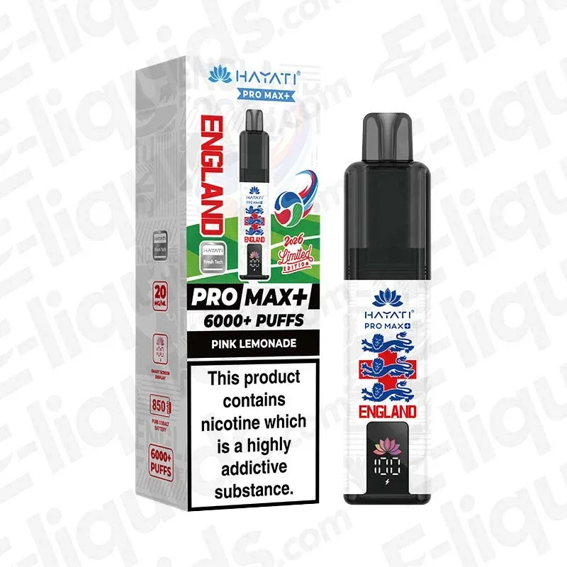 Hayati Pro Max+ 6K World Cup Edition (England) Pink Lemonade Prefilled Pod Kit