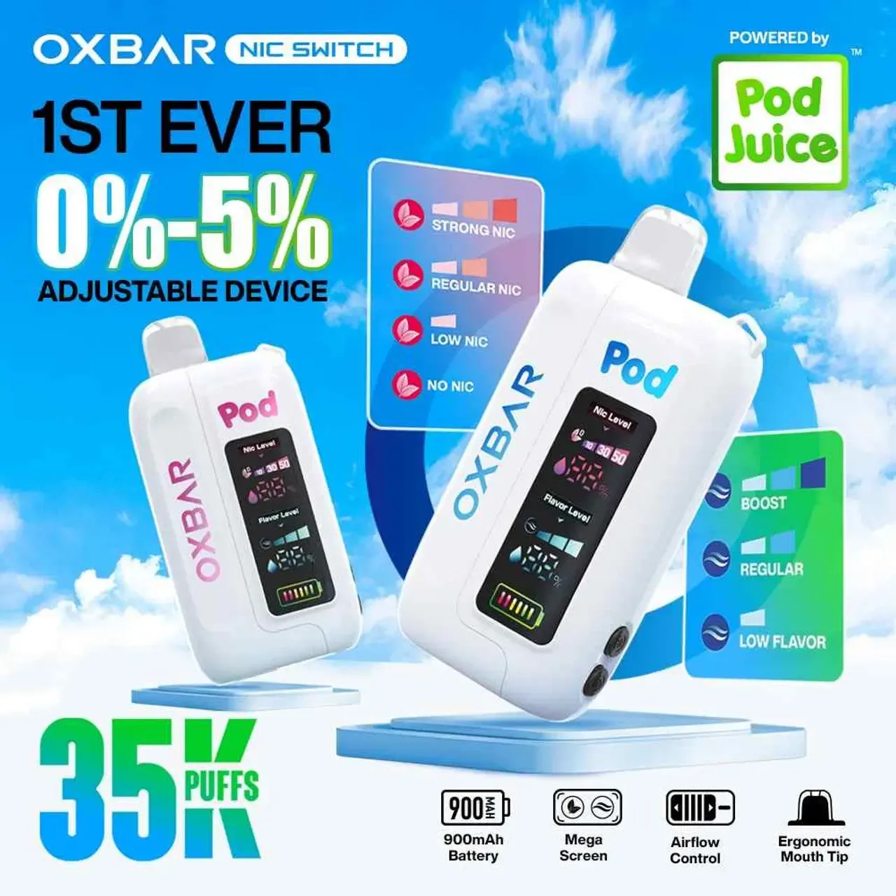 Oxbar Nic Switch 35K Puff Disposable Vape