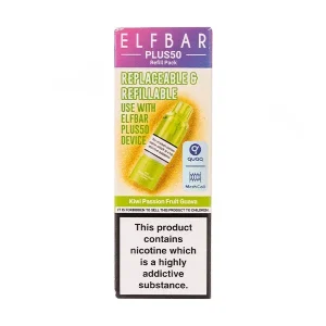 Kiwi Passion Fruit Guava Plus 50 Prefilled Pod + Refill by Elf Bar