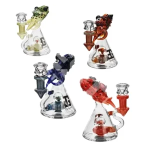6″ Octopus Design Heady Glass Water Pipe