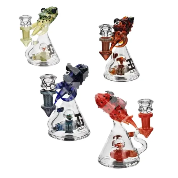 6″ Octopus Design Heady Glass Water Pipe