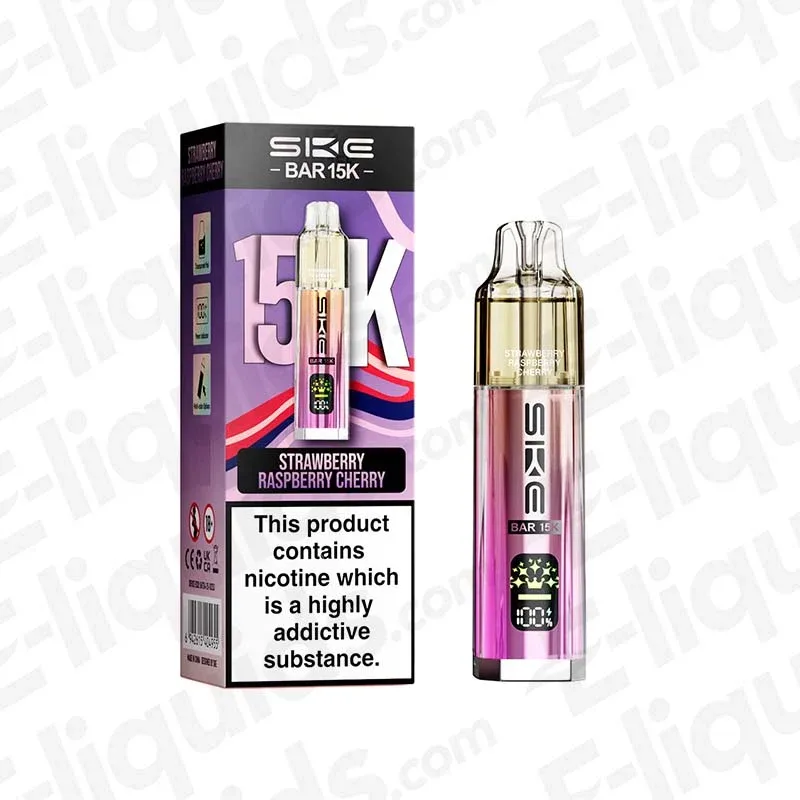 SKE Bar 15K Strawberry Raspberry Cherry Ice Prefilled Pod Kit