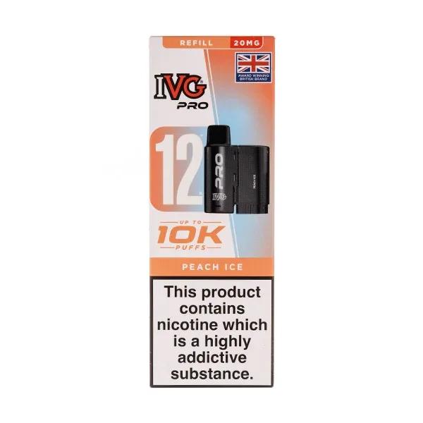 Peach Ice Pro 12 Prefilled Pod + Refill by IVG