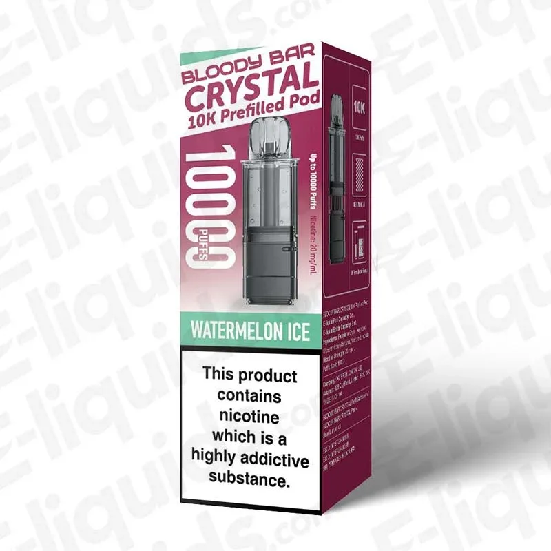 Bloody Bar Crystal 10K Watermelon Ice Prefilled Pod