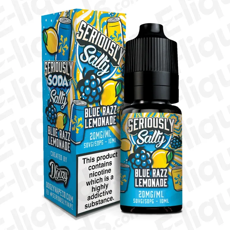 Doozy Vape Co Blue Razz Lemonade Seriously Soda Nic Salt