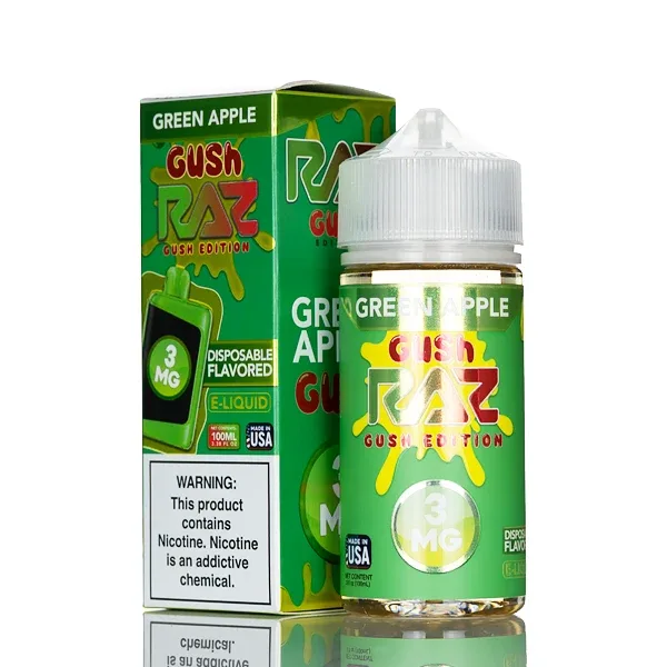 Pod Juice X RAZ E-Liquid - Green Apple Gush - 100mL