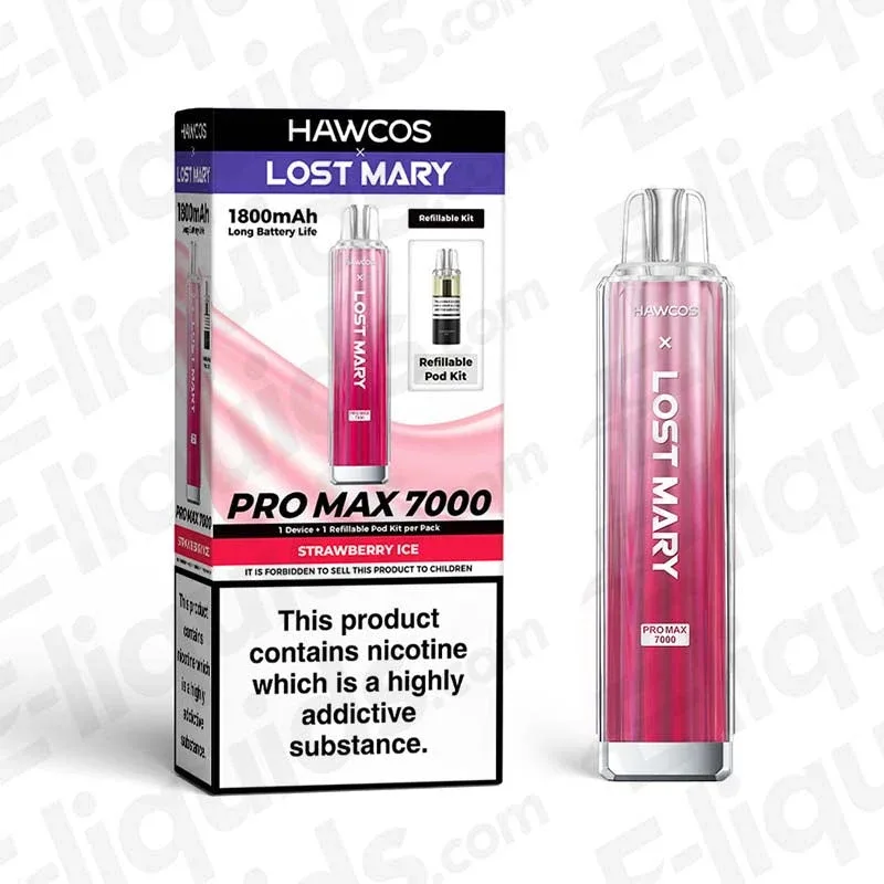 HAWCOS x Lost Mary Pro Max 7000 Strawberry Ice Prefilled Pod Kit