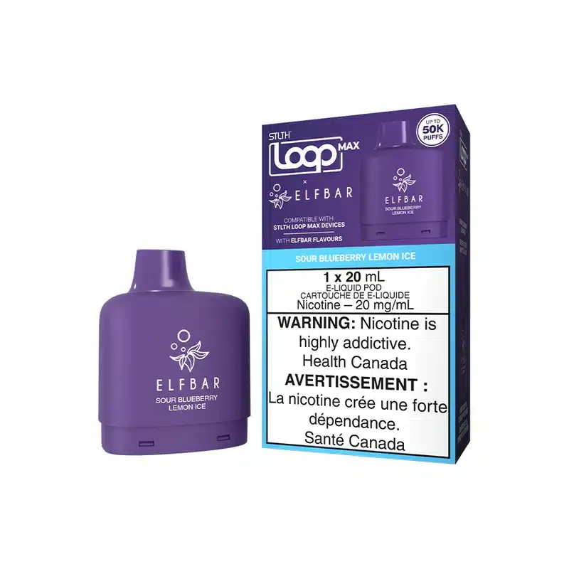 STLTH LOOP MAX x ELFBAR Sour Blueberry Lemon Ice (4/box)