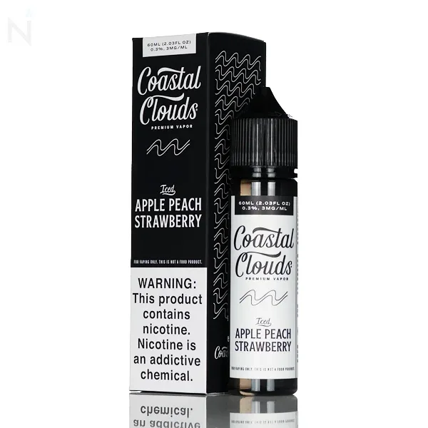 Coastal Clouds E-Liquid - Apple Peach Strawberry Iced - 60mL