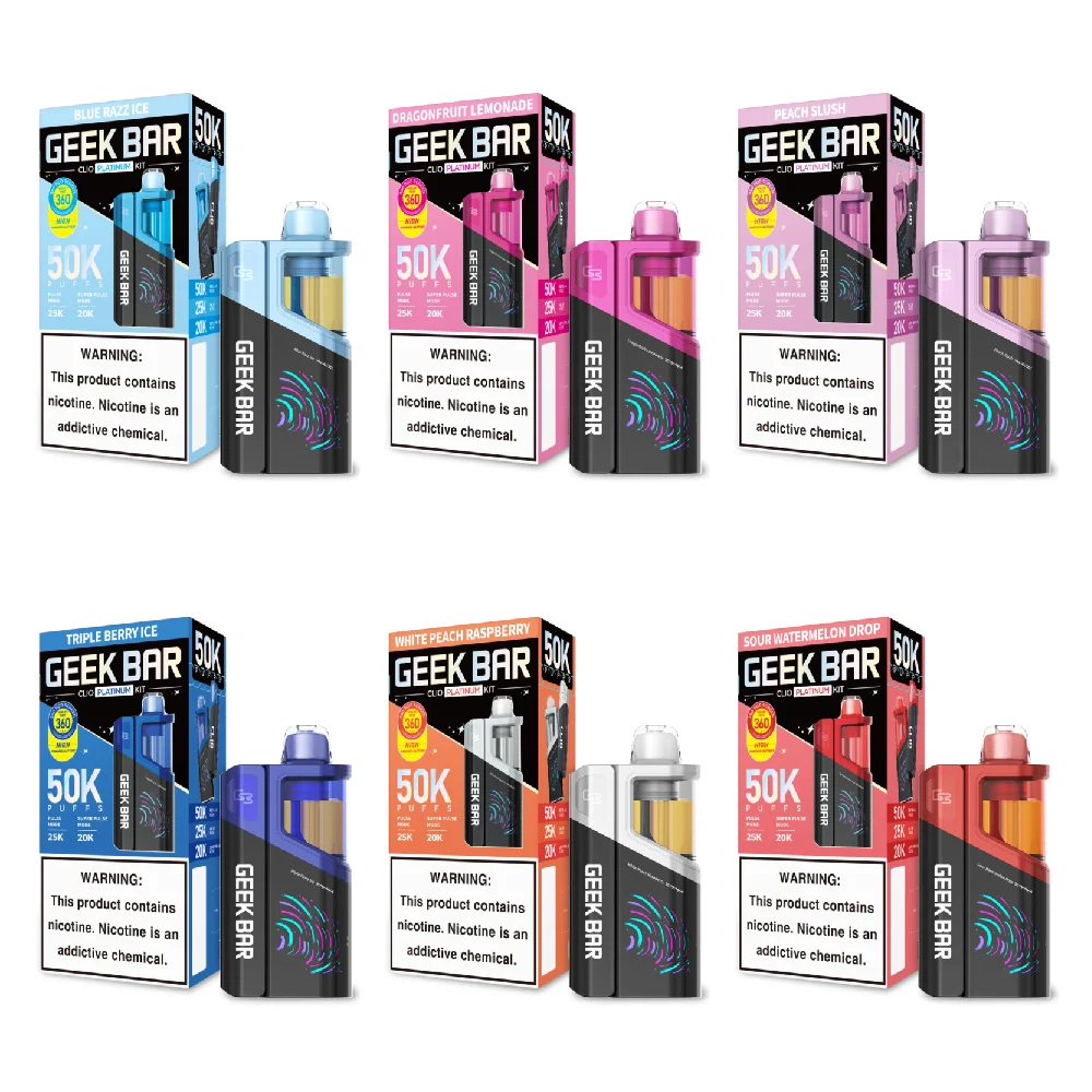 Geek Bar Clio Platinum 50K Disposable + Power Dock
