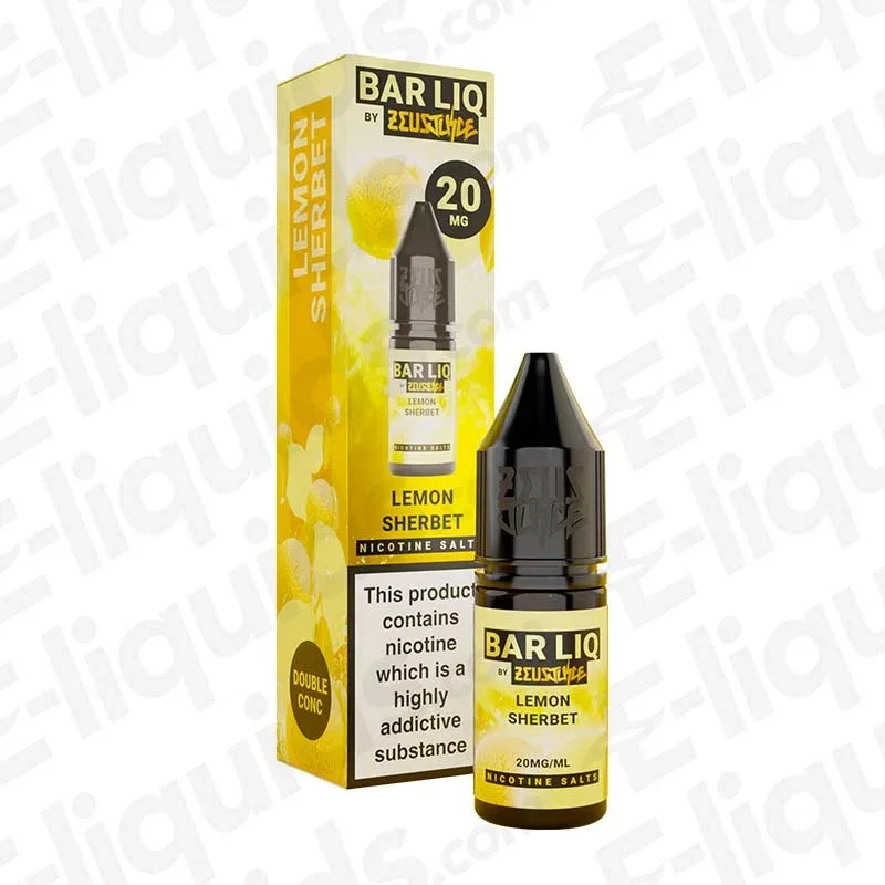 Zeus Juice Lemon Sherbet Bar Liq Nic Salt