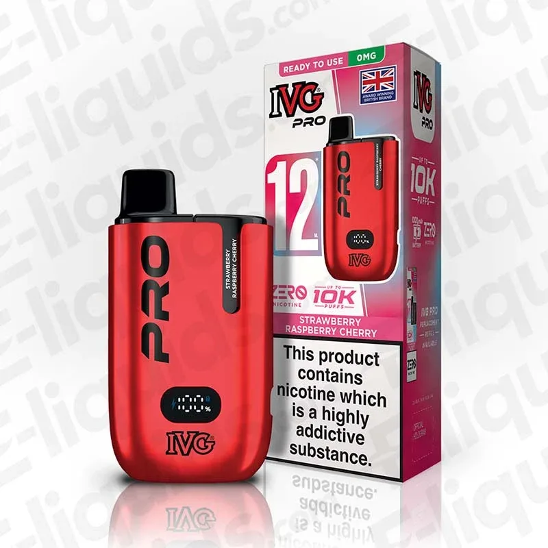 IVG Pro 12 0mg Strawberry Raspberry Cherry Prefilled Pod Kit
