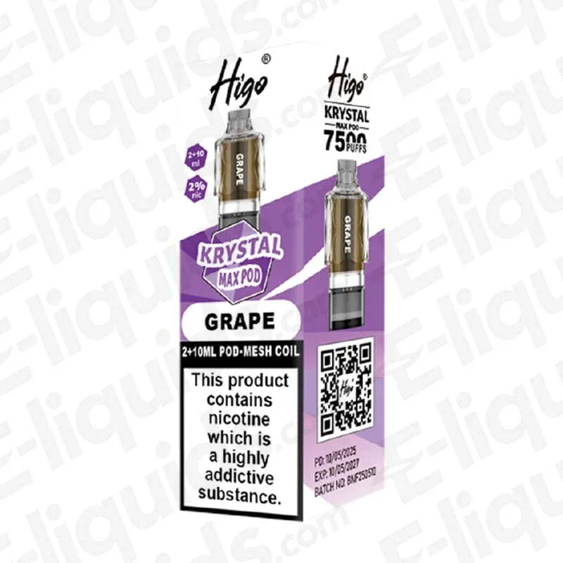 Higo Krystal Max Grape Prefilled Pods