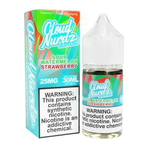 ICED Sour Watermelon Strawberry SALT - Cloud Nurdz - 30mL