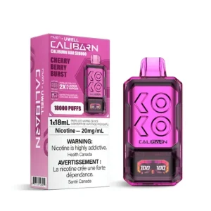 NVZN Uwell Caliburn Bar 18K Disposable Cherry Berry Burst
