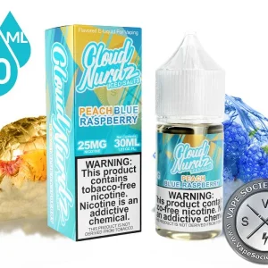 Peach Blue Raspberry ICED CLOUD NURDZ SALTS 30ml