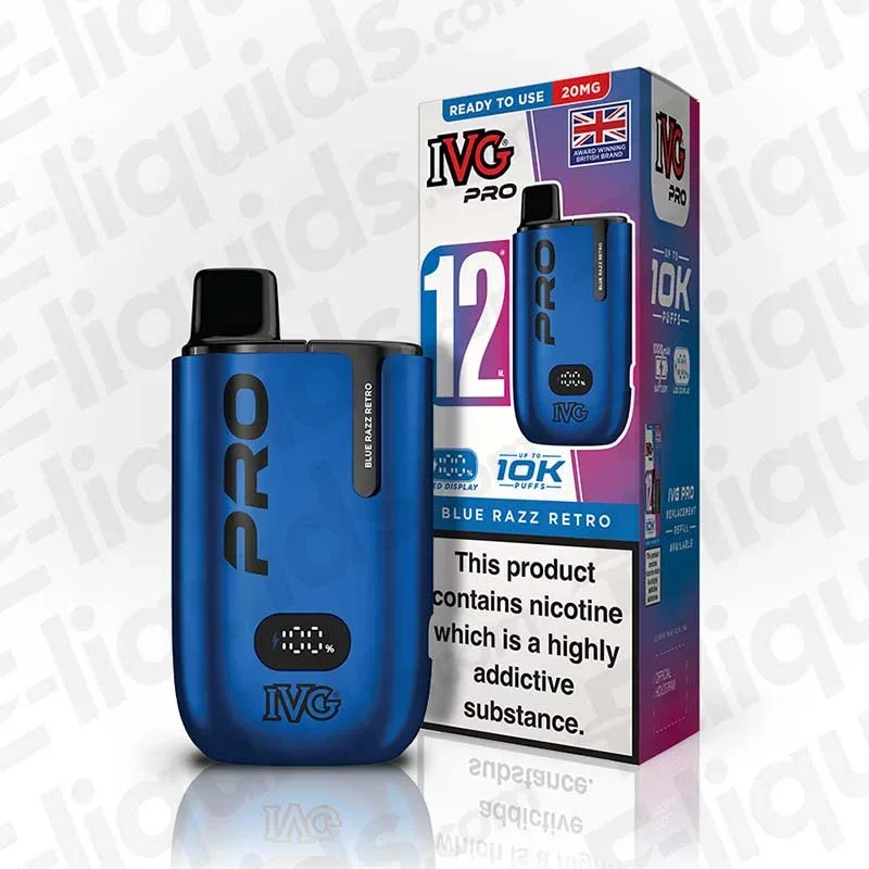 IVG Pro 12 20mg Blue Razz Retro Prefilled Pod Kit