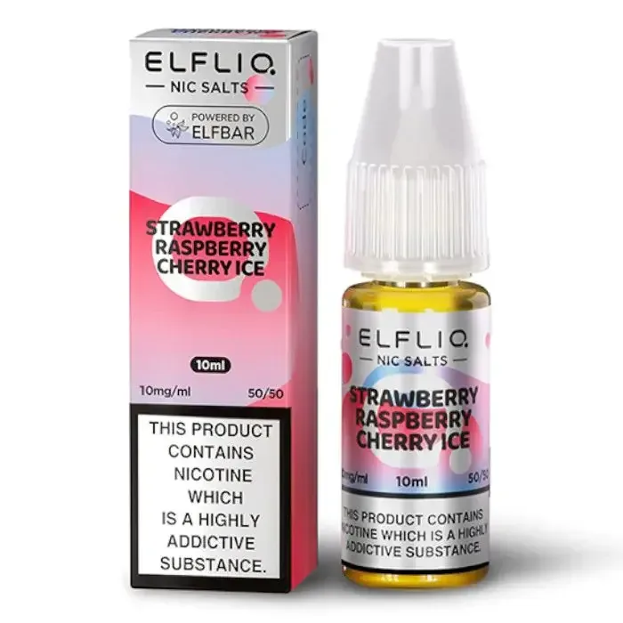 Elfbar Elfliq - Strawberry Raspberry Cherry Ice Nic Salt E-Liquid - Image 2