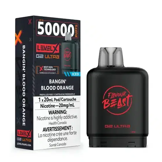 Level X Flavour Beast G2 Ultra Bangin’ Blood Orange (6/box)