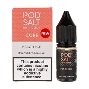 Peach Ice Nic Salt E-Liquid by Pod Salt Core