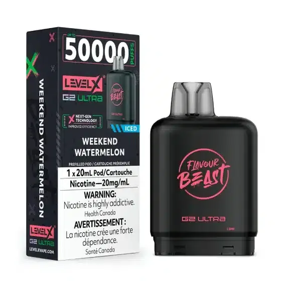 Level X Flavour Beast G2 Ultra Weekend Watermelon Iced (6/box)