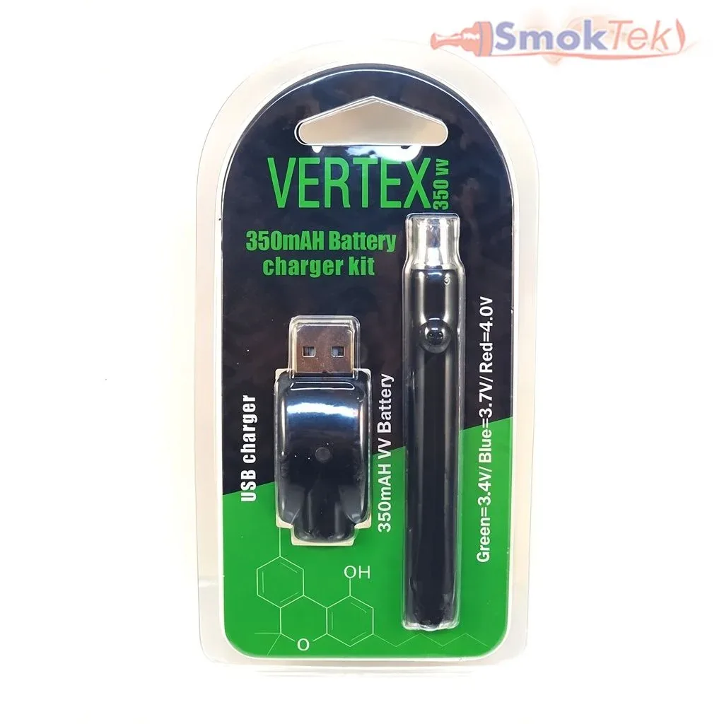 Vertex 350mAh VV 510 Battery Charger Kit - Black - Image 2