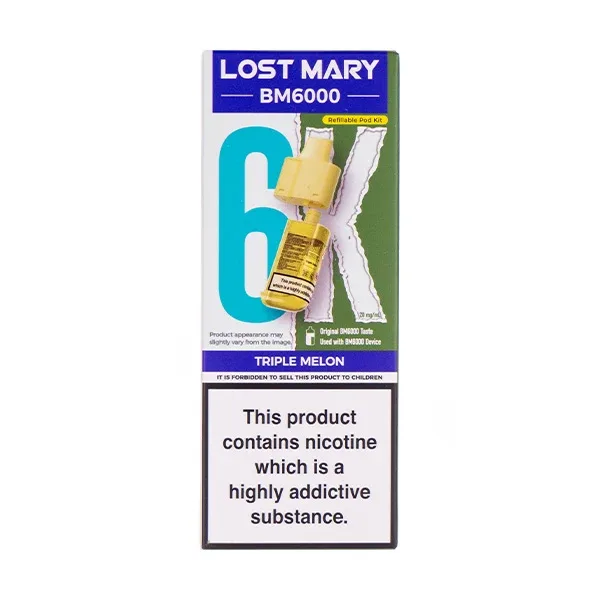 Triple Melon BM6000 Prefilled Pod + Refill by Lost Mary