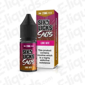 Six Licks Love Bite Nic Salt