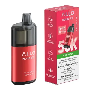 Allo Intense Nuud 50K Disposable Vape Device - Triple Apple 20ml