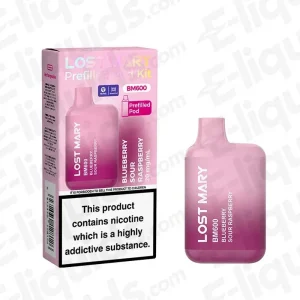 Lost Mary BM600 Blueberry Sour Raspberry Prefilled Pod Kit