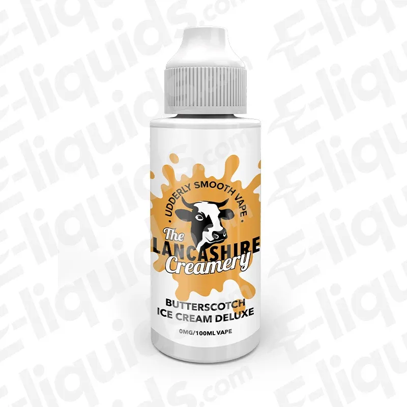The Lancashire Creamery Butterscotch Ice Cream Deluxe 100ml Shortfill Vape Juice