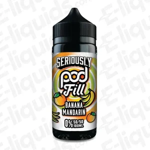 Doozy Vape Co Banana Mandarin Seriously Podfill 100ml Shortfill Vape Juice