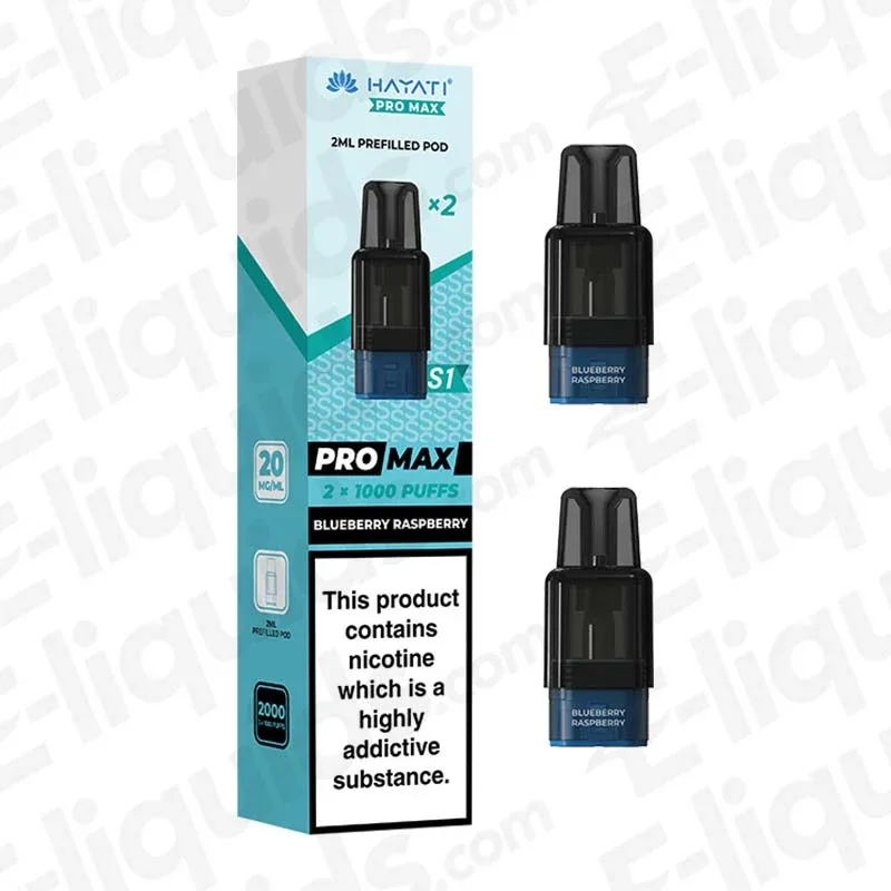 Hayati Pro Max S1 Blueberry Raspberry Prefilled Replacement Pod