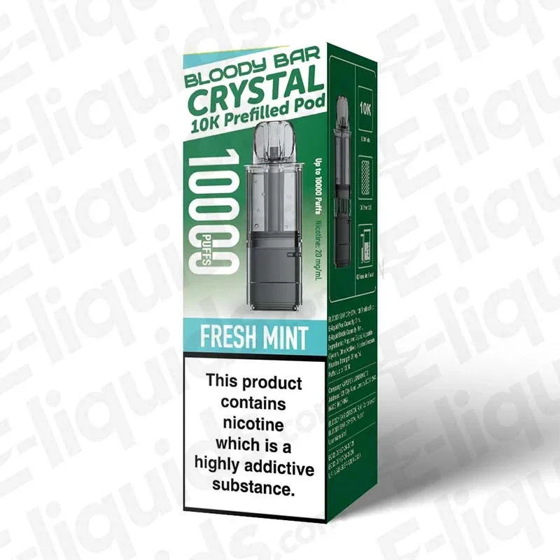 Bloody Bar Crystal 10K Fresh Mint Prefilled Pod