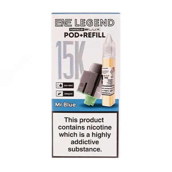 Mr Blue ENE Legend 15K Prefilled Pod + Refill by Elux