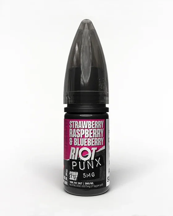 Strawberry, Raspberry & Blueberry Hybrid Salt E-Liquid - Riot Punx
