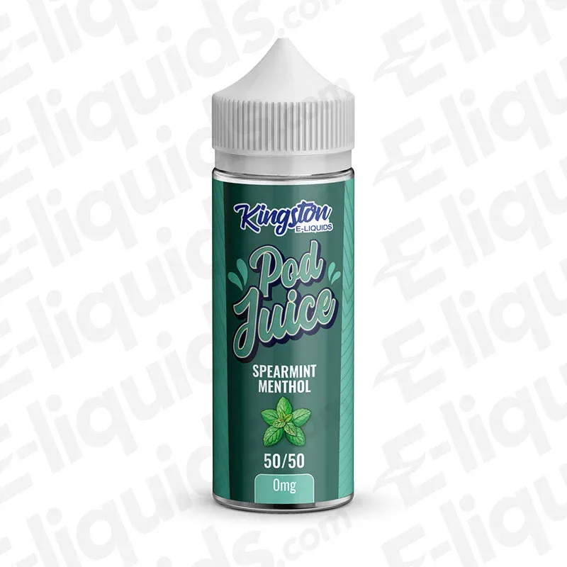Kingston Spearmint Menthol Pod Juice 50/50 100ml Shortfill Vape Juice