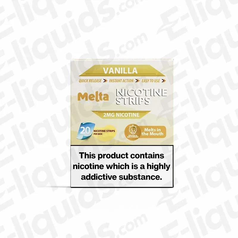 Vanilla MELTA Nicotine Strips