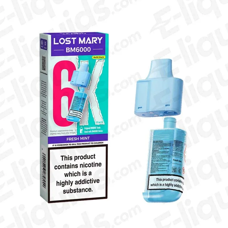 Lost Mary BM6000 Fresh Mint Prefilled Pod