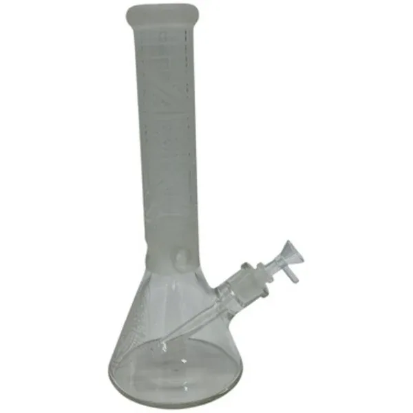 14" Geometric Pattern Printed Glass Beaker Water Pipe w/ Ice Catcher